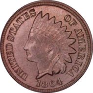 1864 1C Copper-Nickel MS66