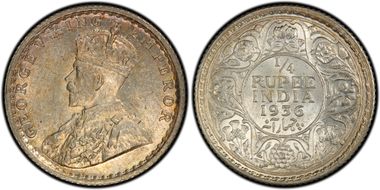 1936(C) 1/4 Rup SW-8.173 MS65