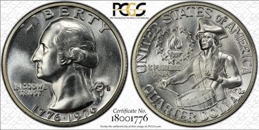 1976-S 25C Silver MS68