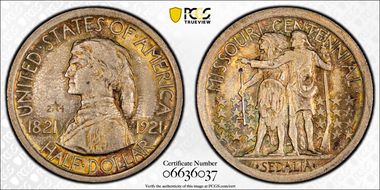 1921 50C Missouri, 2*4 MS66