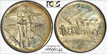 1928 50C Oregon MS68