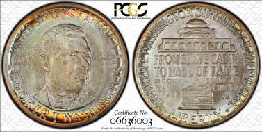 1946-D 50C Booker T. Washington MS67