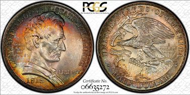 1918 50C Lincoln-Illinois MS65