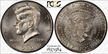 2009-D 50C Satin Finish SP69