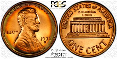 1971-S 1C PR65RB