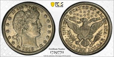 1913-D 25C AU53