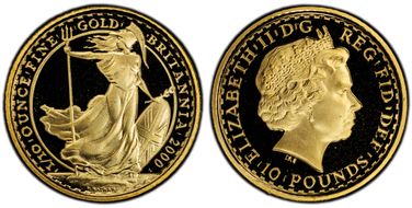 2000 £10 S-BN4 Britannia 1/10oz Au PR69DCAM