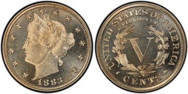 1883 5C With CENTS PR66CAM