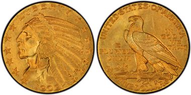 1909-O $5 MS66