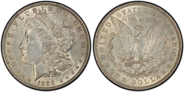 1888-O $1 Doubled Die Obverse AU55