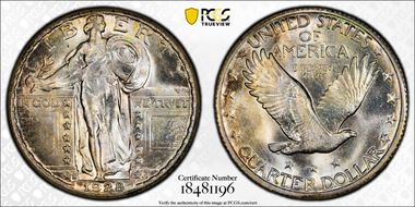 1928-S 25C MS67+ FH