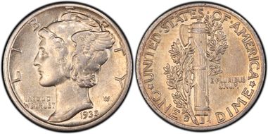 1935-S/S 10C RPM FS-501 AU50