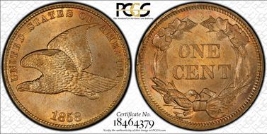 1858 1C Small Letters MS65