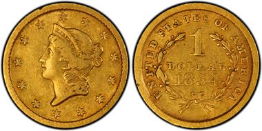 1854 G$1 Type 1 XF40