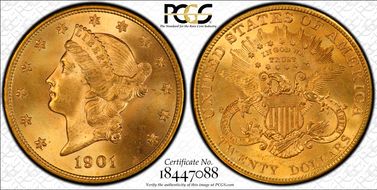 1901 $20 MS66