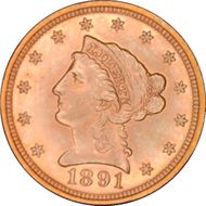 1891 $2.50 MS62