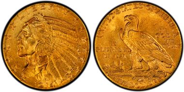 1914-S $5 MS64+