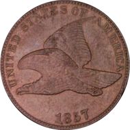 1857 1C Flying Eagle MS62