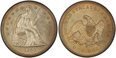 1860-O $1 MS64