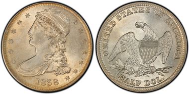 1838 50C MS63