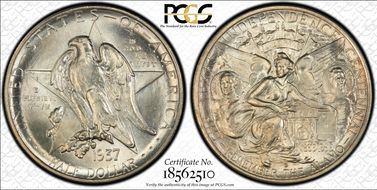 1937-D 50C Texas MS66