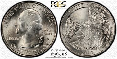 2010-D 25C Grand Canyon NP MS67+