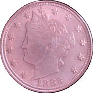 1883 5C No CENTS MS65+