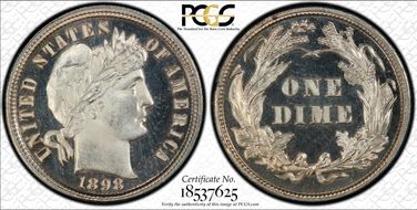 1898 10C PR64+ CAM