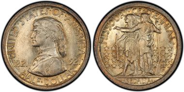 1921 50C Missouri MS65