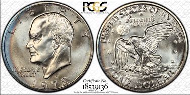 1972-S $1 Silver MS66