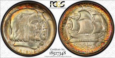 1936 50C Long Island MS67