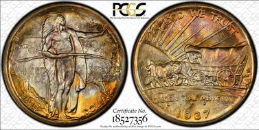 1937-D 50C Oregon MS68