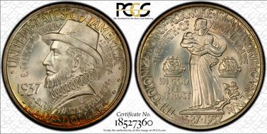 1937 50C Roanoke MS68