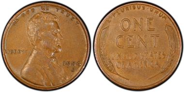 1954-S 1C AU58BN