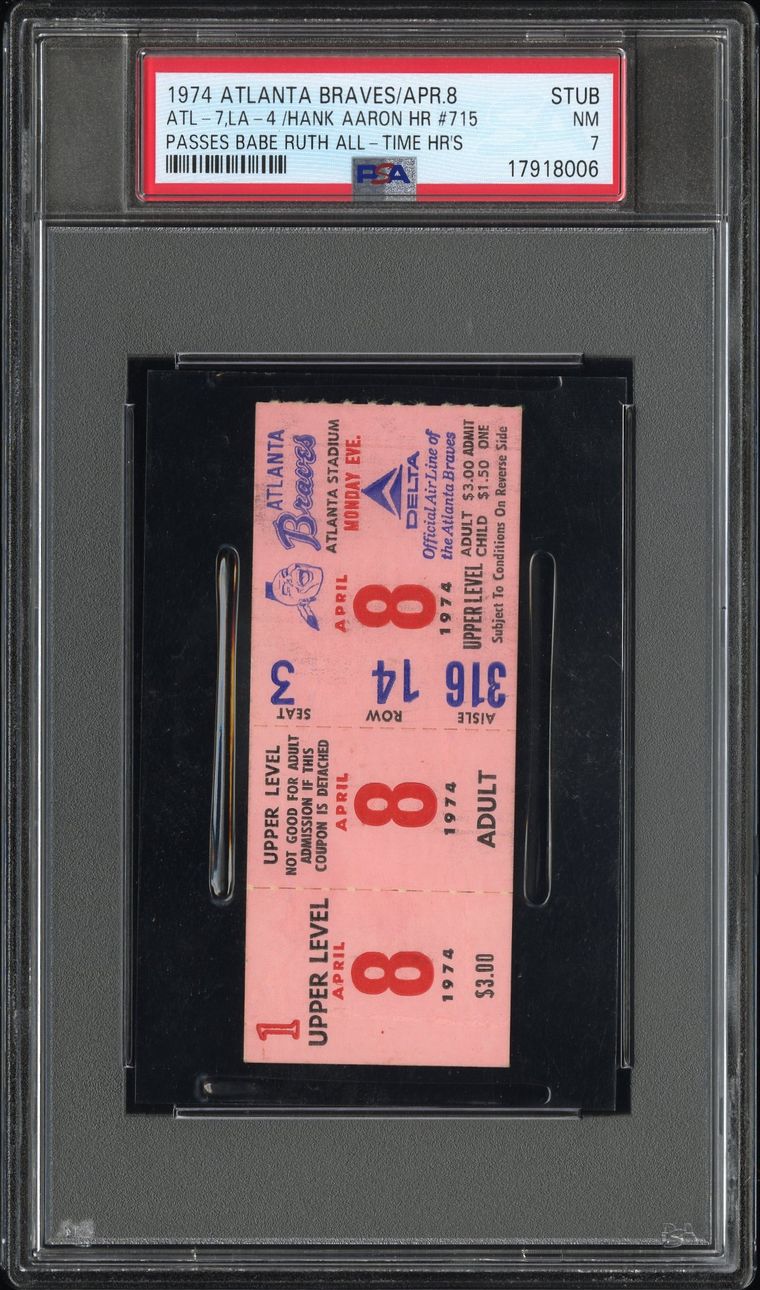 PSA Set Registry Showcase: Atlanta Braves Tickets 1966