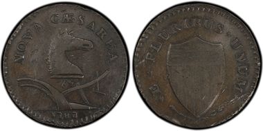 1787 NJ 1/2P Large Plan, Plain Shield VF25BN