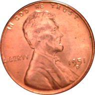 1951-D 1C MS66RD