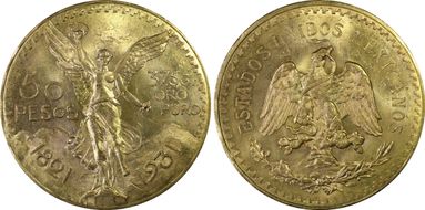 1931/0 50 Peso KM-481 Au MS64