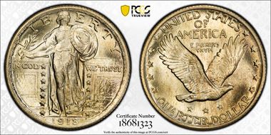 1918 25C MS67FH