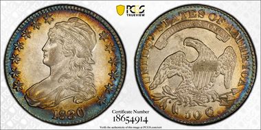 1830 50C Large 0 AU55+