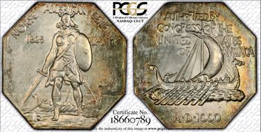 1925 AR Medal Norse American, Thick MS66