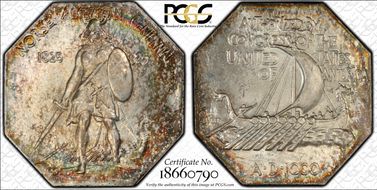 1925 AR Medal Norse American, Thin MS65