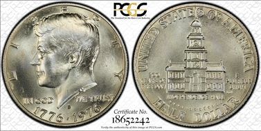 1976-S 50C Silver MS68