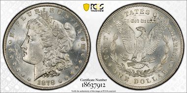 1878 7TF $1 R78, VAM 171, Tripled R MS63