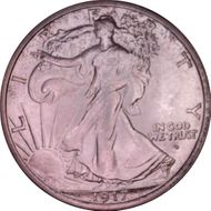 1917-D 50C Obverse MS64+