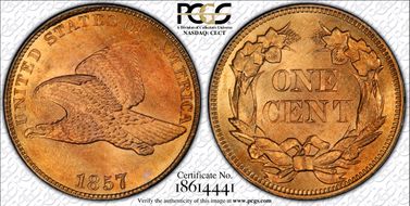 1857 1C DDO, FS-101, S-4 MS63