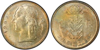 1963 1 Fr BELGIE MS65