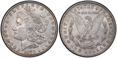 1878 7TF $1 R78, VAM 170, Doubled Date AU50