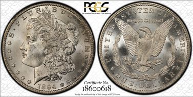 1894-S $1 MS64+