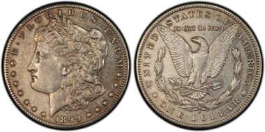 1899-S $1 VAM 7, Doubled Date XF45